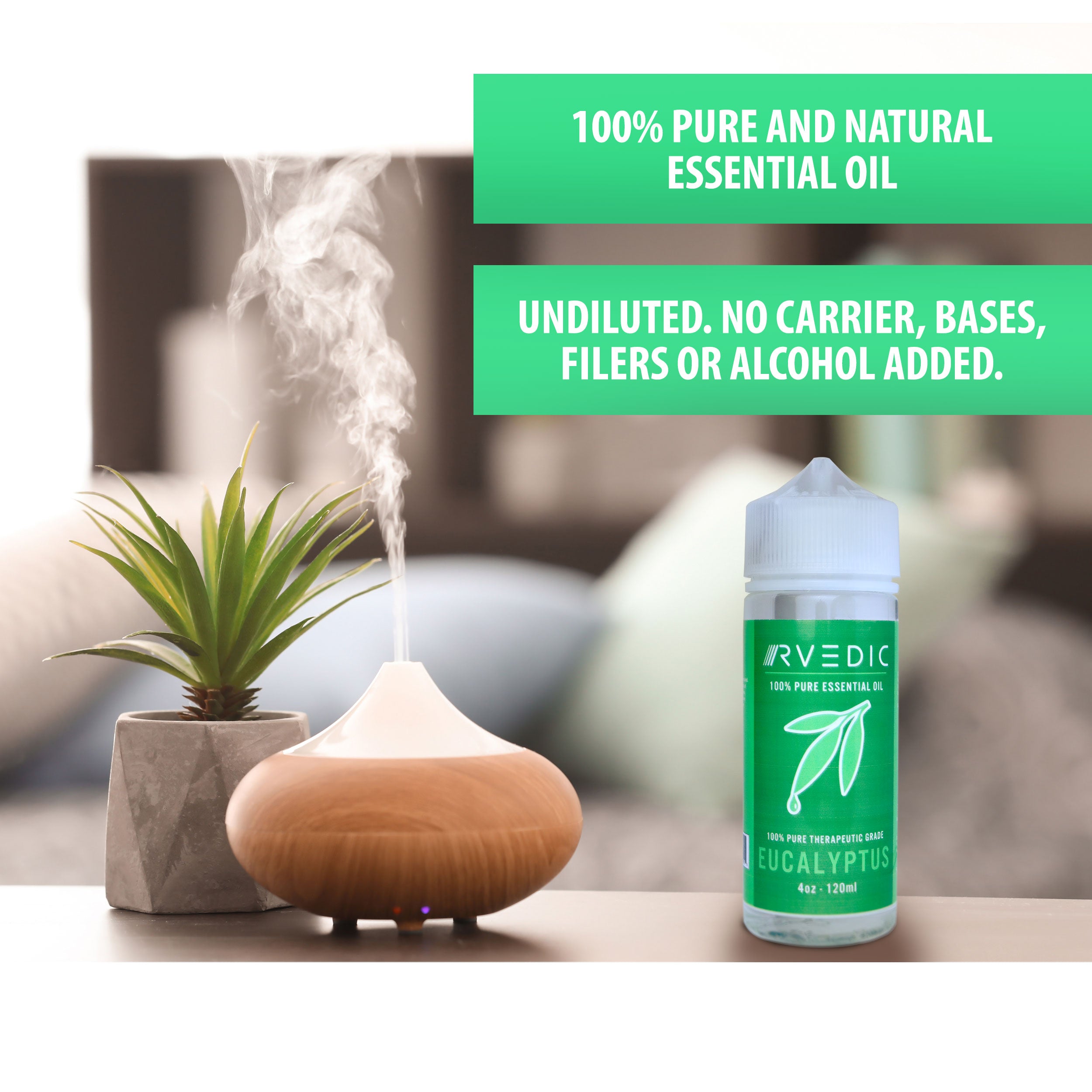 RVEDIC 100% Pure Eucalyptus Essential Oil - 4oz (120mL)
